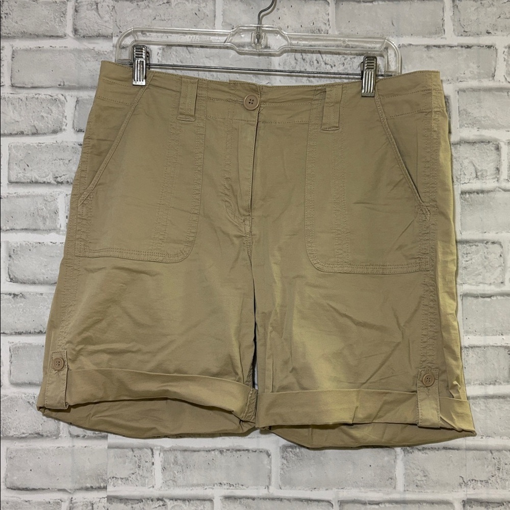 Denver Hayes women’s Vintage Beige rolled up Shorts, 10 x 10